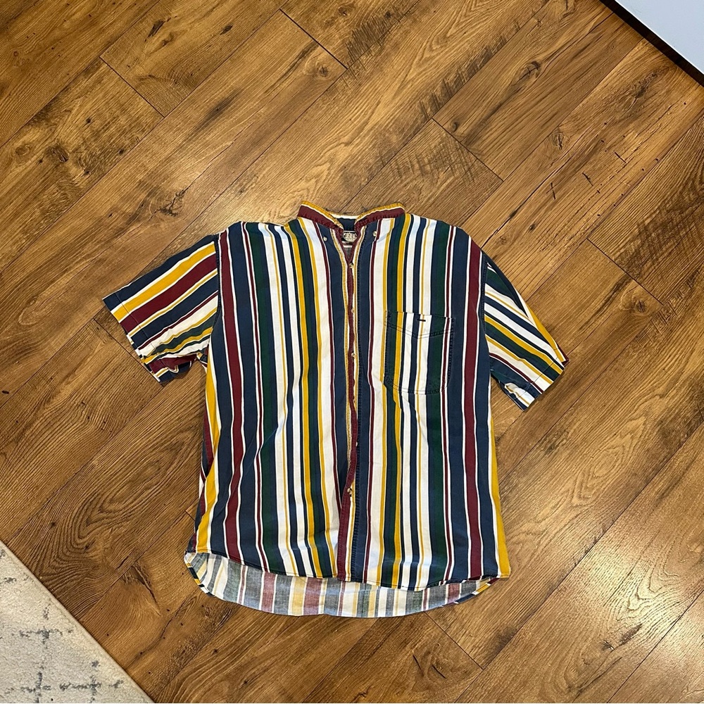VINTAGE JAZZMAN Short Sleeve Casual Button Down